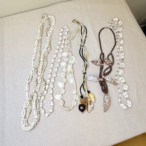 Bundle of 6 Vintage Shell Themed Necklaces